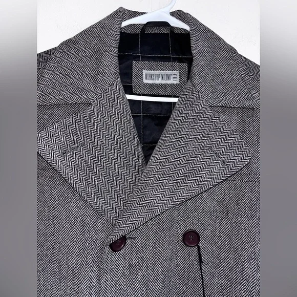 Vintage Workshop Milano Gray Trench Coat - Picture 5 of 12